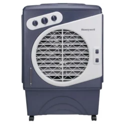 Honeywell CO60PM 2697CFM 1643 Sq. Ft. Outdoor Weatherproof Evaporative Air Cooler, White & Blue