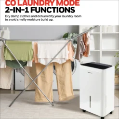 Honeywell TPFIT50APWK 50 Pint Smart Portable Dehumidifier With Alexa Voice Control And Pump, White -Fit Machines Hub 2 in1 b92e2b39 c6b1 4c01 b275 c567fc6f0f7a 1