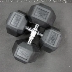 Refurbished Hex Dumbbells (Pairs) 4kg- 32kg -Fit Machines Hub 28kg hex dumbbells
