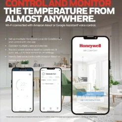 Honeywell HT4CESVWK0 14,000 BTU 700Sq. Ft. Smart Portable Air Conditioner, Fan, And Dehumidifier, With Wi-Fi And Voice Control 13 Honeywell HT4CESVWK0 14,000 BTU 700Sq. Ft. Smart Portable Air Conditioner, Fan, And Dehumidifier, With Wi-Fi And Voice Control -Fit Machines Hub 4