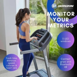 Horizon Fitness TR3.0 Folding Home Treadmill - 2HP Motor, 0.8km/h-16km/h Speed Range, 2 Manual Incline Levels. Digital Running Machine -Fit Machines Hub 71 zMOwXe8L. AC SL1500