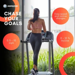 Horizon Fitness TR5.0 @Zone Folding Treadmill - 2HP Motor, 0.8km/h-16km/h Speed Range, 3-Zone Variable Response Cushioning, Digital Running Machine -Fit Machines Hub 71X5KAIttnL. AC SL1500