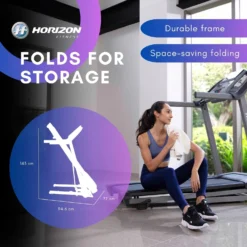 Horizon Fitness TR3.0 Folding Home Treadmill - 2HP Motor, 0.8km/h-16km/h Speed Range, 2 Manual Incline Levels. Digital Running Machine -Fit Machines Hub 71rbomzQueL. AC SL1500