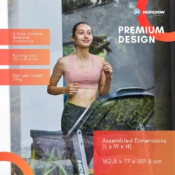 Horizon Fitness TR5.0 @Zone Folding Treadmill - 2HP Motor, 0.8km/h-16km/h Speed Range, 3-Zone Variable Response Cushioning, Digital Running Machine -Fit Machines Hub 81Cfbu7eClL. AC SL1500