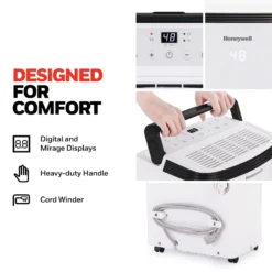 Honeywell TP30AWKNR 23-Pint (30 Pint DOE 2019 Standard) Smart Dehumidifier With Alexa Voice Control, White -Fit Machines Hub AMZ DEH TP Smart A MainImages DesignforComfort 1800x18002