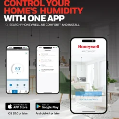Honeywell TPFIT50AWK 50 Pint Smart Portable Dehumidifier With Alexa Voice Control, White -Fit Machines Hub APP 100 3
