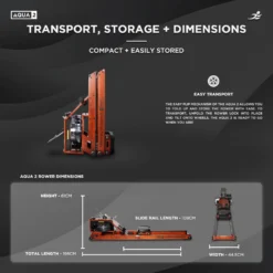 Aqua 2 Wooden Hydro Rowing Machine - Foldable Hydro Resistance Rower For Home Use, 9 Readout LCD Monitor -Fit Machines Hub AQUA220235copy2 a7d8b2ae 2b74 4ee0 b1fe b526ad050127