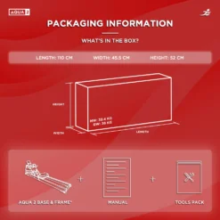 Aqua 2 Wooden Hydro Rowing Machine - Foldable Hydro Resistance Rower For Home Use, 9 Readout LCD Monitor -Fit Machines Hub AQUA220237copy