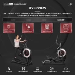 CT600 Pro Cross Trainer - Electro-Magnetic Resistance Cross Trainer/ Elliptical For Home Use -Fit Machines Hub CT60020231