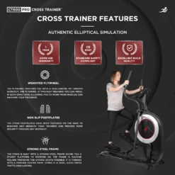 CT600 Pro Cross Trainer - Electro-Magnetic Resistance Cross Trainer/ Elliptical For Home Use -Fit Machines Hub CT60020232