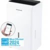 Honeywell TPFIT25AWK 25 Pint Smart Portable Dehumidifier With Alexa Voice Control, White