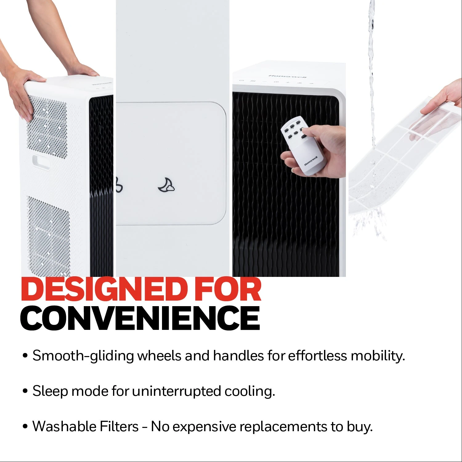 Honeywell HX2CESAWG8 8000 BTU, 500Sq. Ft. Slim Portable Air Conditioner With Fan, Dehumidifier 13 Honeywell HX2CESAWG8 8000 BTU, 500Sq. Ft. Slim Portable Air Conditioner With Fan, Dehumidifier - Image 13