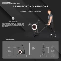 JF600 Pro Home Exercise Bike - Electro-Magnetic Resistance -Fit Machines Hub JF60020238