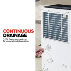 Honeywell TPFIT50AWK 50 Pint Smart Portable Dehumidifier With Alexa Voice Control, White -Fit Machines Hub Normal con drain 1