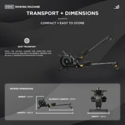 R300 Rowing Machine - Electro-Magnetic Resistance Rower W/ App Connectivity For Home Use, 9 Readout LCD Monitor -Fit Machines Hub R30020246THEFINALCH d1e3da9c 8b10 4418 b42e 15cdd03f5ab6