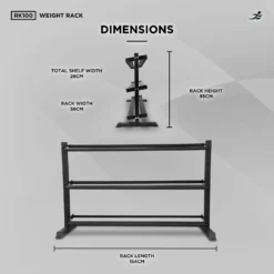 RK100-3 Tier Dumbbell Rack, Weight Stand -Fit Machines Hub RK10020236Bold