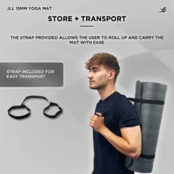 15mm Yoga Mat Extra-Thick -Fit Machines Hub YOGAMAT20235Bold