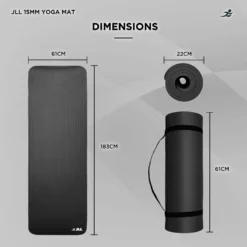 15mm Yoga Mat Extra-Thick -Fit Machines Hub YOGAMAT20237Bold