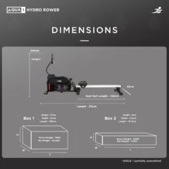 Refurbished Aqua 1 Hydro Rower -Fit Machines Hub aqua 1 web legacy website dimensions 1