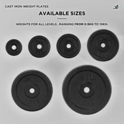 Cast Iron Weight Plates -Fit Machines Hub cast iron plates 5 bold