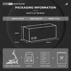 CT600 Pro Cross Trainer - Electro-Magnetic Resistance Cross Trainer/ Elliptical For Home Use -Fit Machines Hub ct600 2023 8