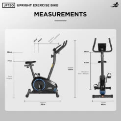 JF150 Blue Upright Bike - Packaging Damage -Fit Machines Hub dimensions 2021 1