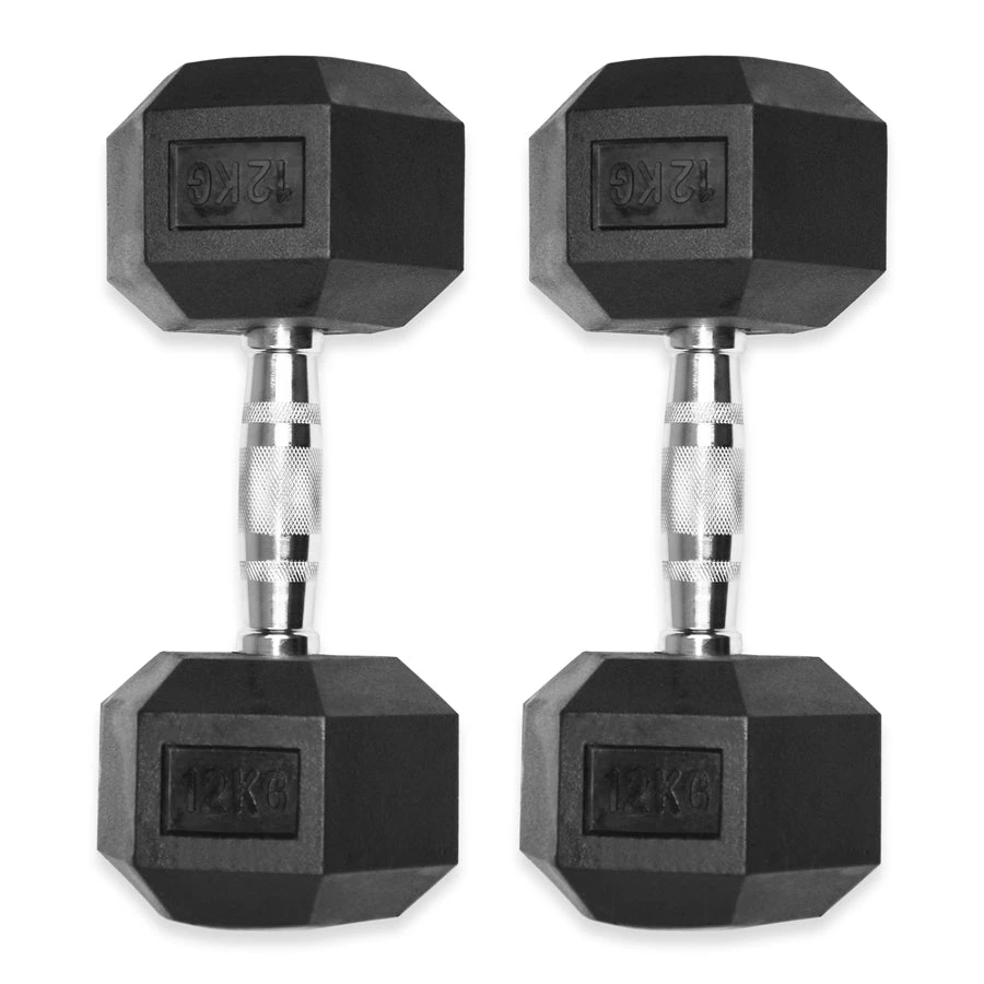 Rubber Hex Dumbbells 4kg - 32kg 10 Rubber Hex Dumbbells 4kg - 32kg - Image 10