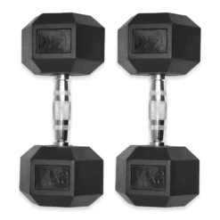 Rubber Hex Dumbbells 4kg - 32kg 30 Rubber Hex Dumbbells 4kg - 32kg -Fit Machines Hub hex dumbbell 14kg pair