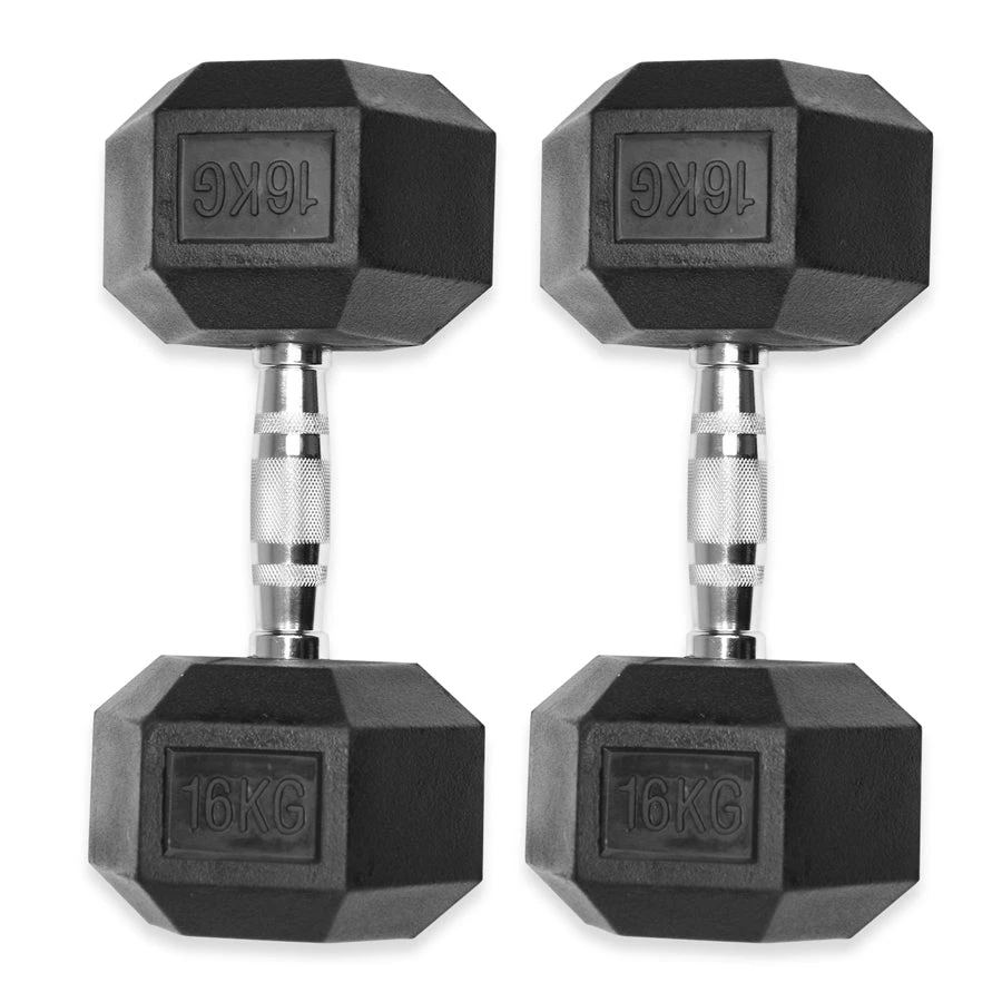 Rubber Hex Dumbbells 4kg - 32kg 12 Rubber Hex Dumbbells 4kg - 32kg - Image 12