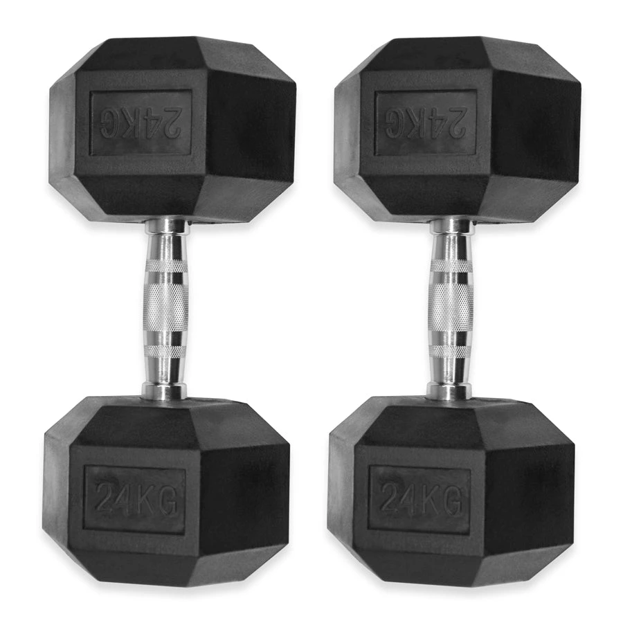 Rubber Hex Dumbbells 4kg - 32kg 15 Rubber Hex Dumbbells 4kg - 32kg - Image 15