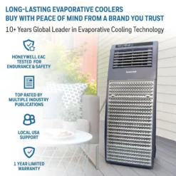 Honeywell CO301PC 969 CFM 590 Sq. Ft. Powerful Outdoor Evaporative Air Cooler With Beverage & Storage Compartment, Gray -Fit Machines Hub honeywell co301pc 969 cfm 590 sq ft powerful outdoor evaporative air cooler with beverage storage compartment gray evaporative air cooler honeywell 231307
