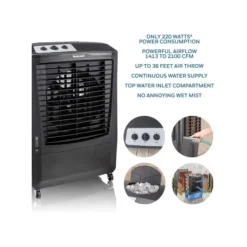 Honeywell CO610PM 2669CFM 1626 Sq. Ft. Outdoor Weatherproof Evaporative Air Cooler, Black -Fit Machines Hub honeywell co610pm 2100cfm 850 sq ft indooroutdoor weatherproof evaporative air cooler black evaporative air cooler honeywell 534431