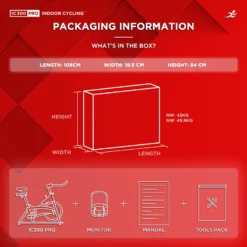 IC300 Pro Indoor Cycle Exercise Bike - 20kg Flywheel -Fit Machines Hub ic300 pro 2023 7