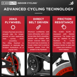 IC400 Elite Indoor Cycling Bike - Packaging Damage -Fit Machines Hub ic400 elite web legacy website cycling technology 1