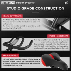 IC400 Elite Indoor Cycling Bike - Packaging Damage -Fit Machines Hub ic400 elite web legacy website studio grade construction 1