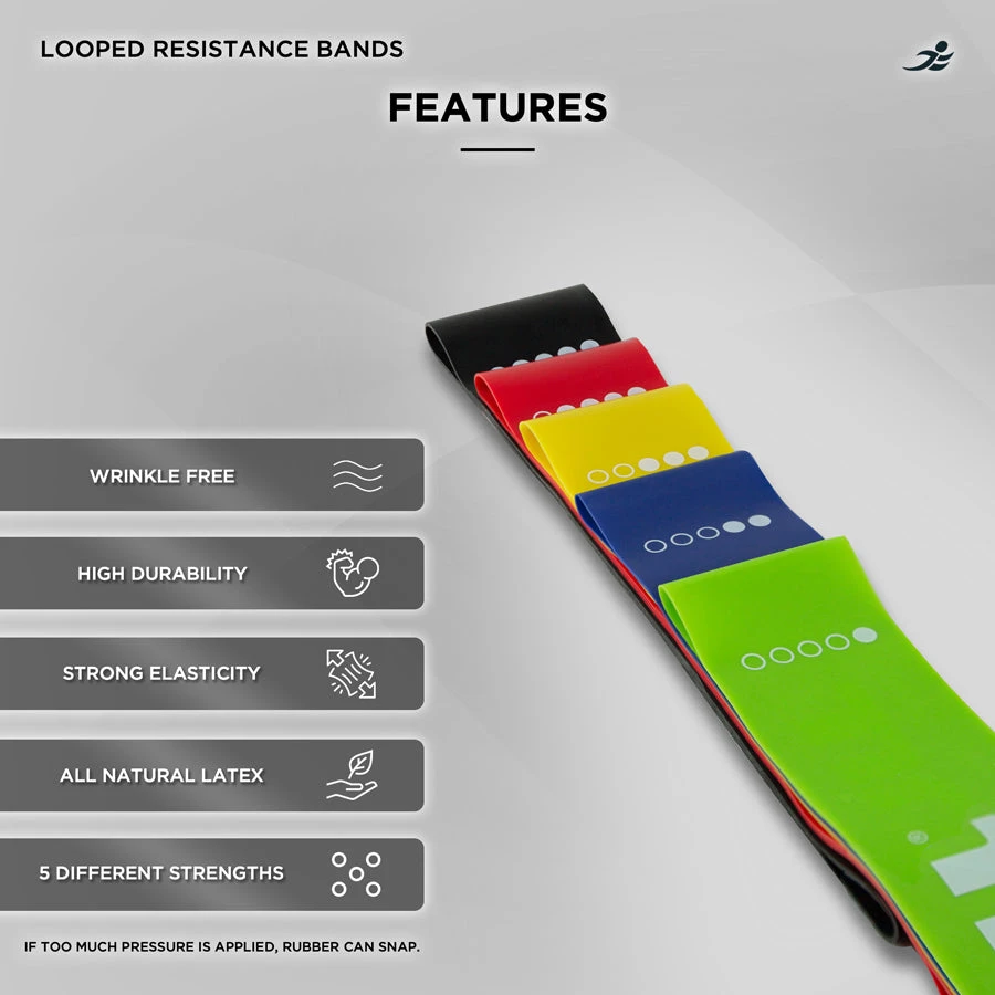 Looped Resistance Band Set 5 Looped Resistance Band Set - Image 5