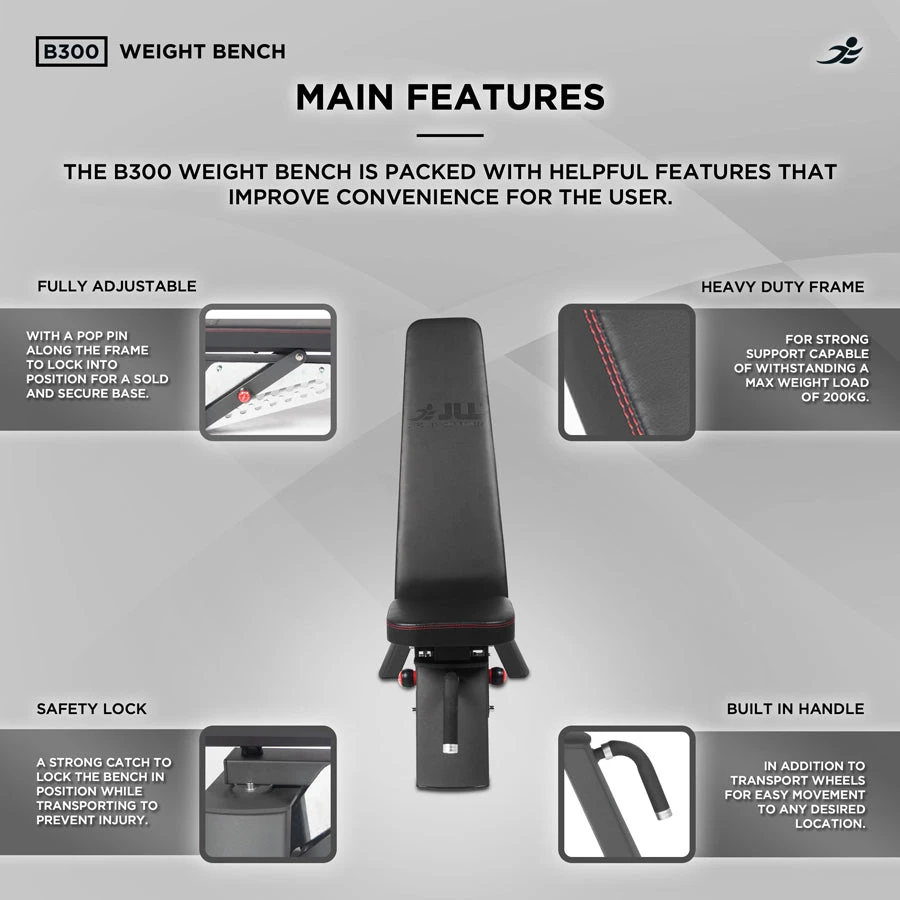 B300 Adjustable Weight Bench 4 B300 Adjustable Weight Bench - Image 4