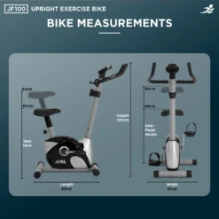 Refurbished JF100 Upright Exercise Bike -Fit Machines Hub jf100 artboard 2022dimensions copy 1