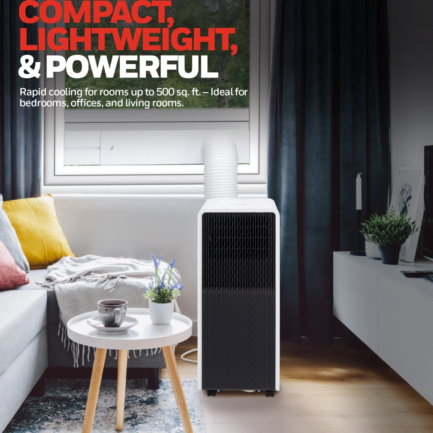 Honeywell HX2CESAWG8 8000 BTU, 500Sq. Ft. Slim Portable Air Conditioner With Fan, Dehumidifier 2 Honeywell HX2CESAWG8 8000 BTU, 500Sq. Ft. Slim Portable Air Conditioner With Fan, Dehumidifier - Image 2