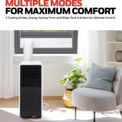 Honeywell HX2CESAWG8 8000 BTU, 500Sq. Ft. Slim Portable Air Conditioner With Fan, Dehumidifier 23 Honeywell HX2CESAWG8 8000 BTU, 500Sq. Ft. Slim Portable Air Conditioner With Fan, Dehumidifier -Fit Machines Hub multiple mode