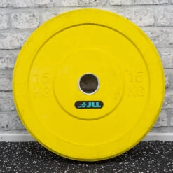 Refurbished Olympic Bumper Plates 5KG - 25KG -Fit Machines Hub olympicplate15kgfront 1