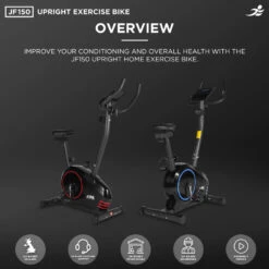 JF150 Blue Upright Bike - Packaging Damage -Fit Machines Hub overview 2021 3 1