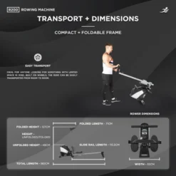 R200 Rowing Machine - Foldable Magnetic Resistance Rower For Home Use, 6 Readout LCD Monitor -Fit Machines Hub r200 2023 5 the final ch