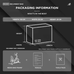 RE200 Recumbent Exercise Bike - Magnetic Resistance Recumbent With 6 Readout Monitor -Fit Machines Hub re200 2023 7