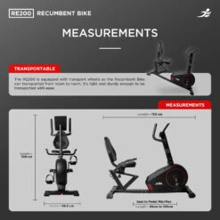 Refurbished RE200 Recumbent Bike -Fit Machines Hub re200 web legacy website dimensions 2