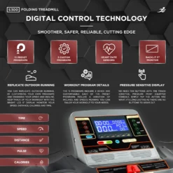 S300 Folding Home Treadmill - 4.5HP Motor, 20 Incline Levels, 0.3km/h - 16km/h Speed Range. Digital Home Running Machine -Fit Machines Hub s300 2023 3 final check