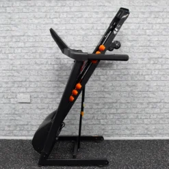 Refurbished T350 Folding Treadmill -Fit Machines Hub side view foldedt350 ex display