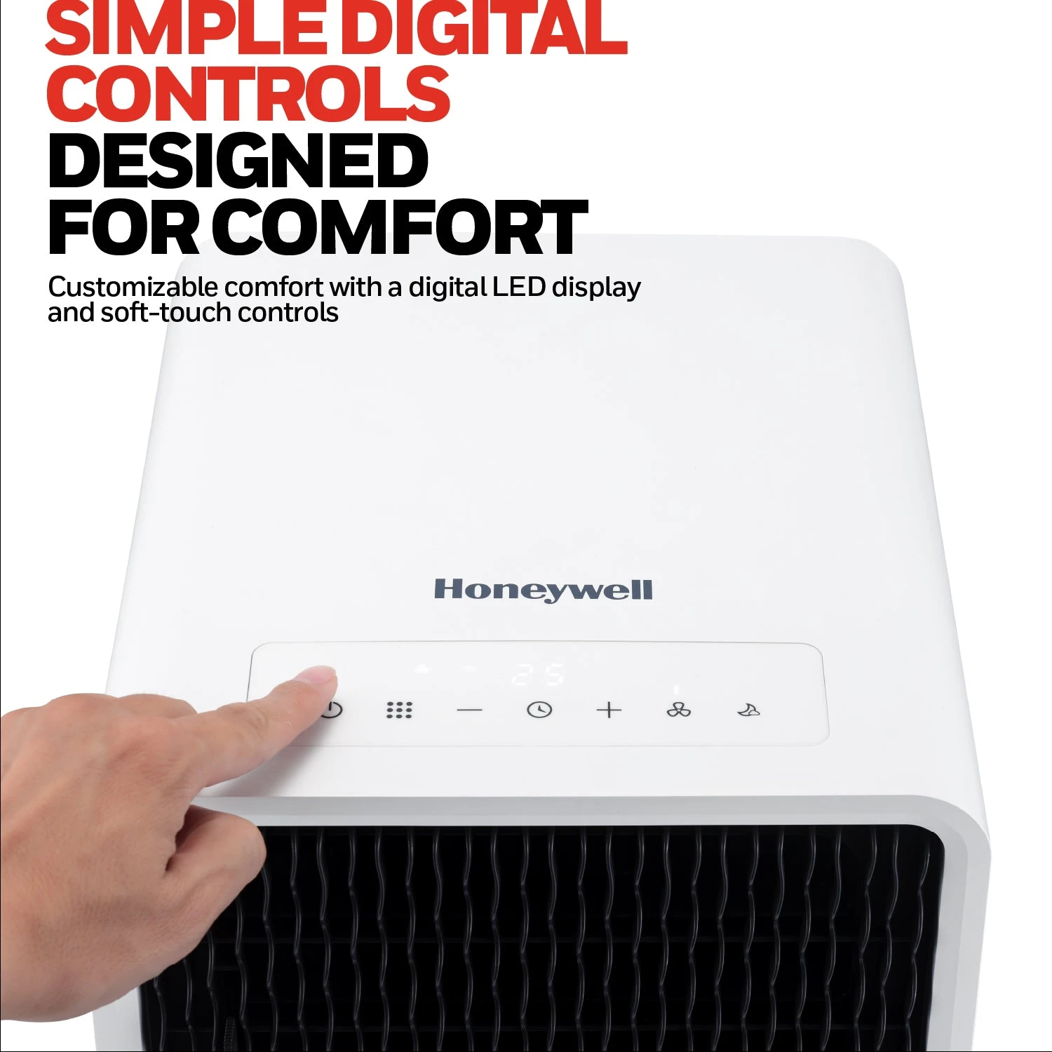 Honeywell HX2CESAWG8 8000 BTU, 500Sq. Ft. Slim Portable Air Conditioner With Fan, Dehumidifier 3 Honeywell HX2CESAWG8 8000 BTU, 500Sq. Ft. Slim Portable Air Conditioner With Fan, Dehumidifier - Image 3