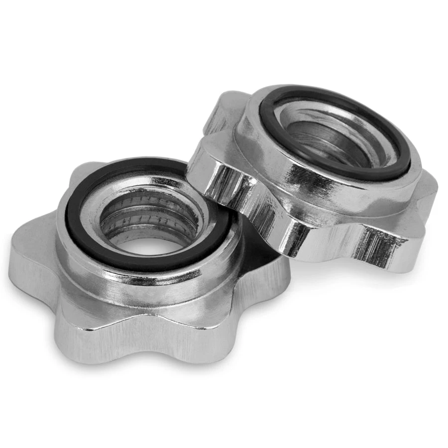 Chrome Spinlock Collars (Pair) For Standard 1” Bars 2 Chrome Spinlock Collars (Pair) For Standard 1” Bars - Image 2