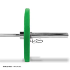 Chrome Spring Lock Collars (Pair) For Standard Olympic 2” Or 5cm Bars -Fit Machines Hub spring lock collars plate side on